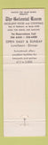 Matchbook Cover - Sunnybrook's Colonial Room Pottstown PA