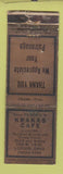 Matchbook Cover - Krakes Cafe Lorain OH WORN