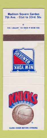 Matchbook Cover - New York City Rangers Knicks hockey basketball MSG WEAR