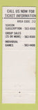 Matchbook Cover - New York City Rangers Knicks hockey basketball MSG WEAR