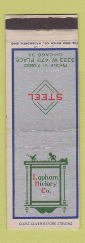 Matchbook Cover - Lapham Hickey Steel Chicago IL