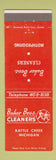 Matchbook Cover - Baker Bros Cleaners Battle Creek MI