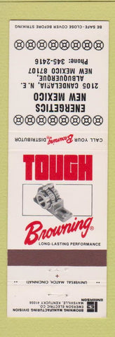 Matchbook Cover - Browning Engergetics Albuquerque NM