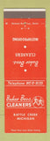 Matchbook Cover - Baker Bros Cleaners Battle Creek MI