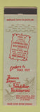 Matchbook Cover - Ramon Lopez Gondolier Restaurant Arlington VA