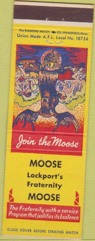 Matchbook Cover - Matchbook Cover Moose Lodge Lockport IL