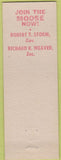 Matchbook Cover - Matchbook Cover Moose Lodge McSherrystown PA