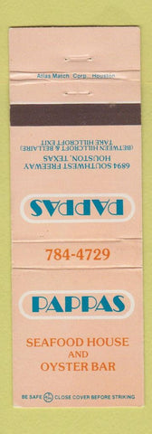 Matchbook Cover - Pappas Seafood Houston TX