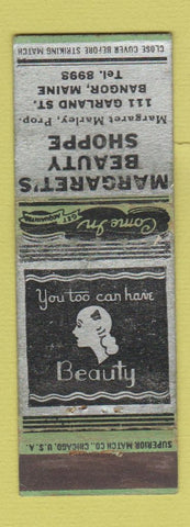 Matchbook Cover - Margaret's Beauty Salon Bangor ME WORN