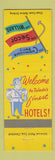 Matchbook Cover - Hotels Toledo OH Commodore Perry Secor Willard