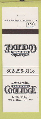 Matchbook Cover - Hotel Coolidge White River Junction VT