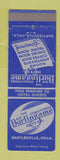 Matchbook Cover - Burlingame Hotel Bartlesville OK