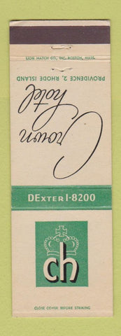 Matchbook Cover - Crown Hotel Providence RI