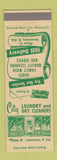 Matchbook Cover - City Dry Cleaning Laundry Jamestown ND