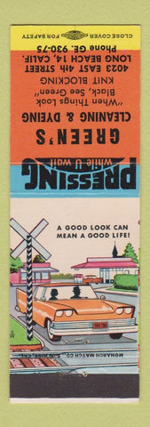 Matchbook Cover - Green's Cleaning Dyeing Long Beach CA