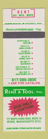 Matchbook Cover - Rent A Tool Revere MA