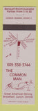 Matchbook Cover - Common Man Restaurant