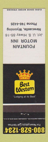 Matchbook Cover - Best Western Fountain Motor Inn Newcastle WY