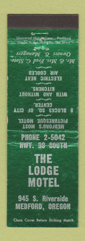 Matchbook Cover - Lodge Motel Medford OR