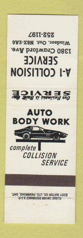 Matchbook Cover - A1 Collision Service Auto Body Windsor ON