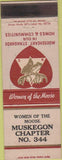 Matchbook Cover - Matchbook Cover Moose Lodge Muskegon MI Women