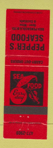 Matchbook Cover - Pepper's Seafood Pensacola?