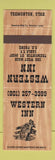 Matchbook Cover - Western Inn Tremonton UT