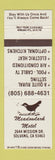Matchbook Cover - Meadowlark Motel Solvang CA