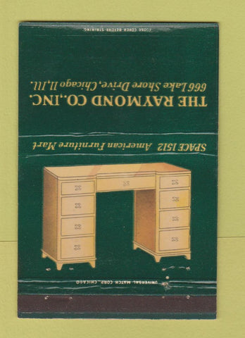Matchbook Cover - Raymond Furniture Chicago IL desks 40 Strike