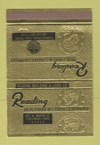 Matchbook Cover - Reading Building and Loan Cincinnati OH 40 Strike