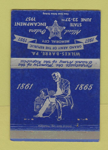 Matchbook Cover - Wilkes Barre PA Memorial City 1957 WEAR 40 Strike