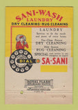 Matchbook Cover - Sani Wash Laundry Dry Cleaning Pittsburgh PA WEAR 40 Strike