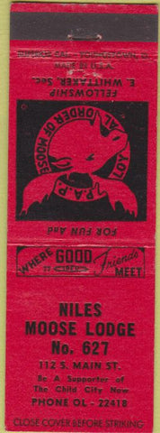 Matchbook Cover - Matchbook Cover Moose Lodge Niles OH