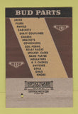 Matchbook Cover - Bud Radio Parts Cleveland OH Condensers  40 Strike