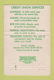 Matchbook Cover - Indianapolis IN Firemans Credit Union 40 Strike