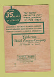 Matchbook Cover - California Panel Veneer Los Angeles CA 40 Strike