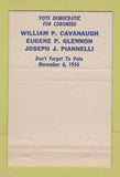 Matchbook Cover - Election 1956 Warren County NJ multiple names 40 Strike