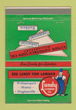 Matchbook Cover - Lundy Lumber Williamsport Muncy Hughesville PA 40 Strike