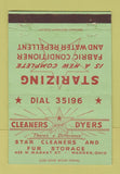 Matchbook Cover - Star Cleaners Dyers Fur Storage Warren OH 40 Strike