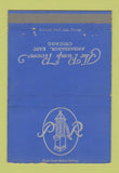 Matchbook Cover - Ambassador East Chicago IL Pump Room 40 Strike