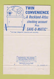 Matchbook Cover - Rockland Atlas National Bank Boston MA 40 Strike