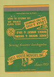 Matchbook Cover - Bell House Movers Los Angeles CA 40 Strike