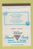 Matchbook Cover - Hancock County Savings Wierton WV Chester 40 Strike