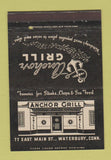 Matchbook Cover - Anchor Grill Waterbury CT 40 Strike
