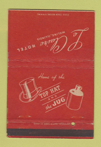 Matchbook Cover - Le Claire Hotel Moline IL WEAR 40 Strike