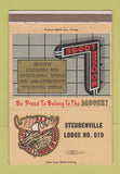Matchbook Cover - Moose Lodge Steubenville OH 40 Strike