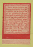 Matchbook Cover - Moose Lodge Steubenville OH 40 Strike