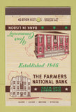 Matchbook Cover - Farmers National Bank Salem Lisbon OH 40 Stick