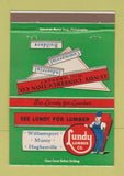 Matchbook Cover - Lundy Lumber Williamsport Muncy Hughesville PA 40 Strike