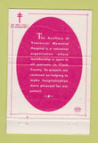 Matchbook Cover - Vancouver Memorial Hospital Vancouver WA 40 Strike